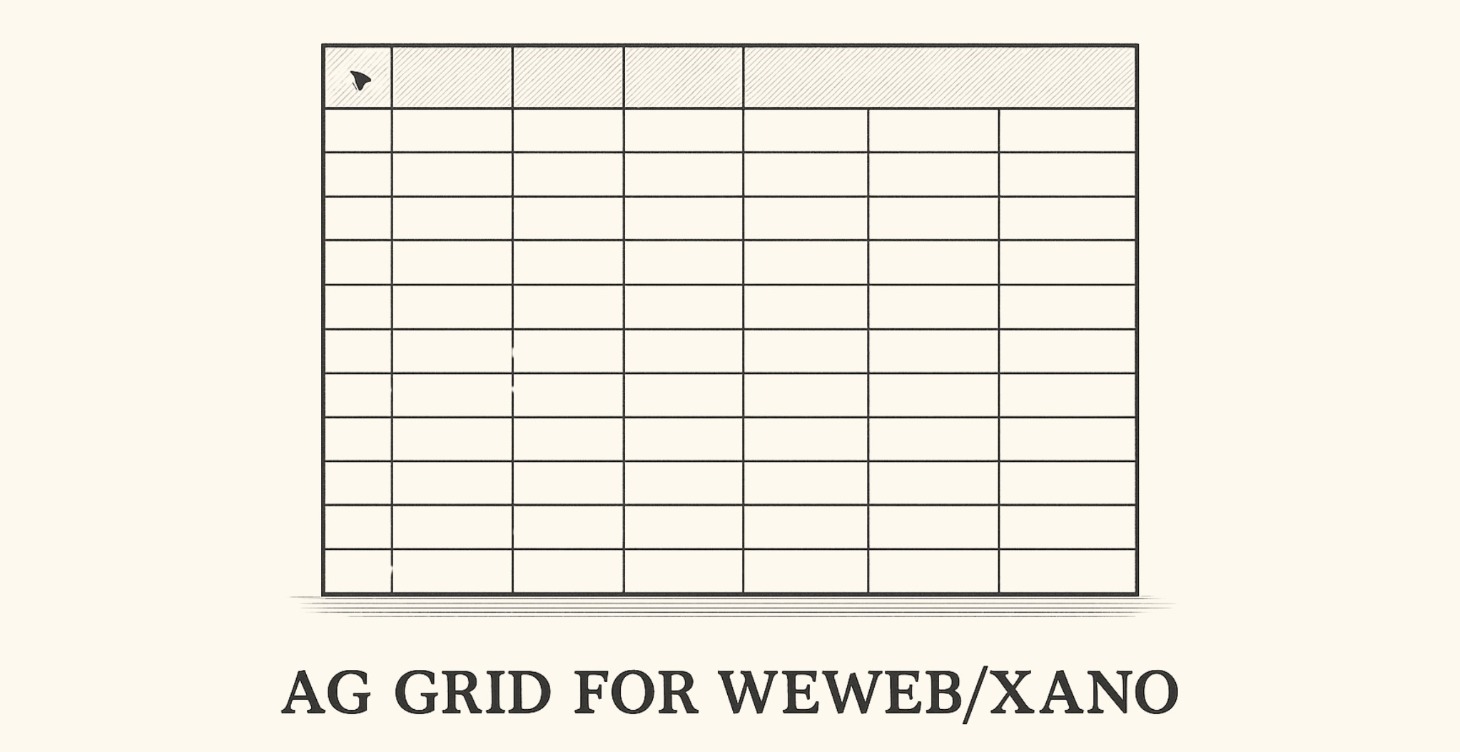 AG Grid for WeWeb/Xano