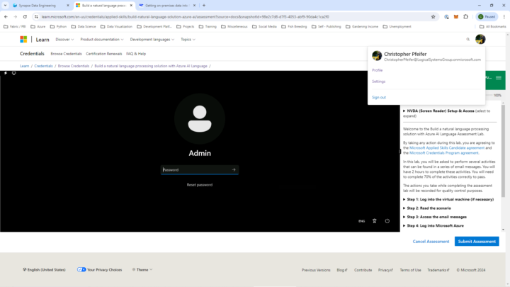 Can't access Applied Skills  Credentialing