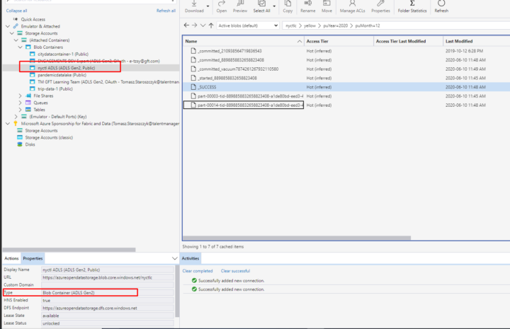 Fabric Shortcut to public ADLS Gen2