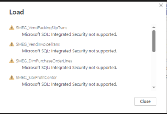 Integrated Security not Supported Error