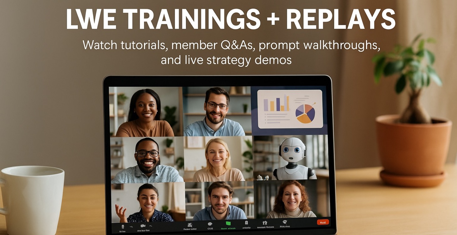 (Releases 08/24/25) Live Trainings + Replays