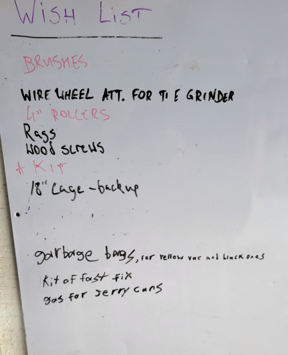 Wish list ( whiteboard )