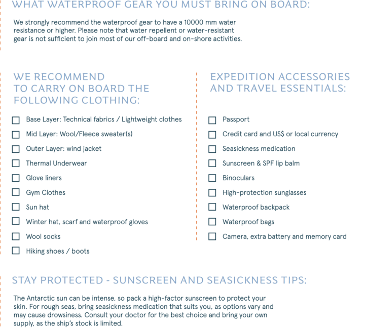 Which day are you arriving? (+ checklist)