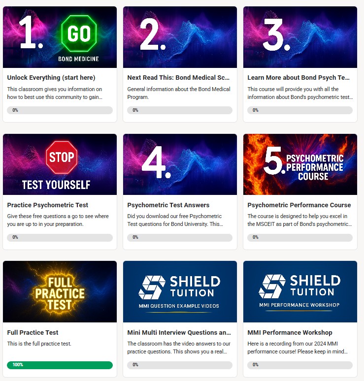 Bond Med Psychometric Prep
