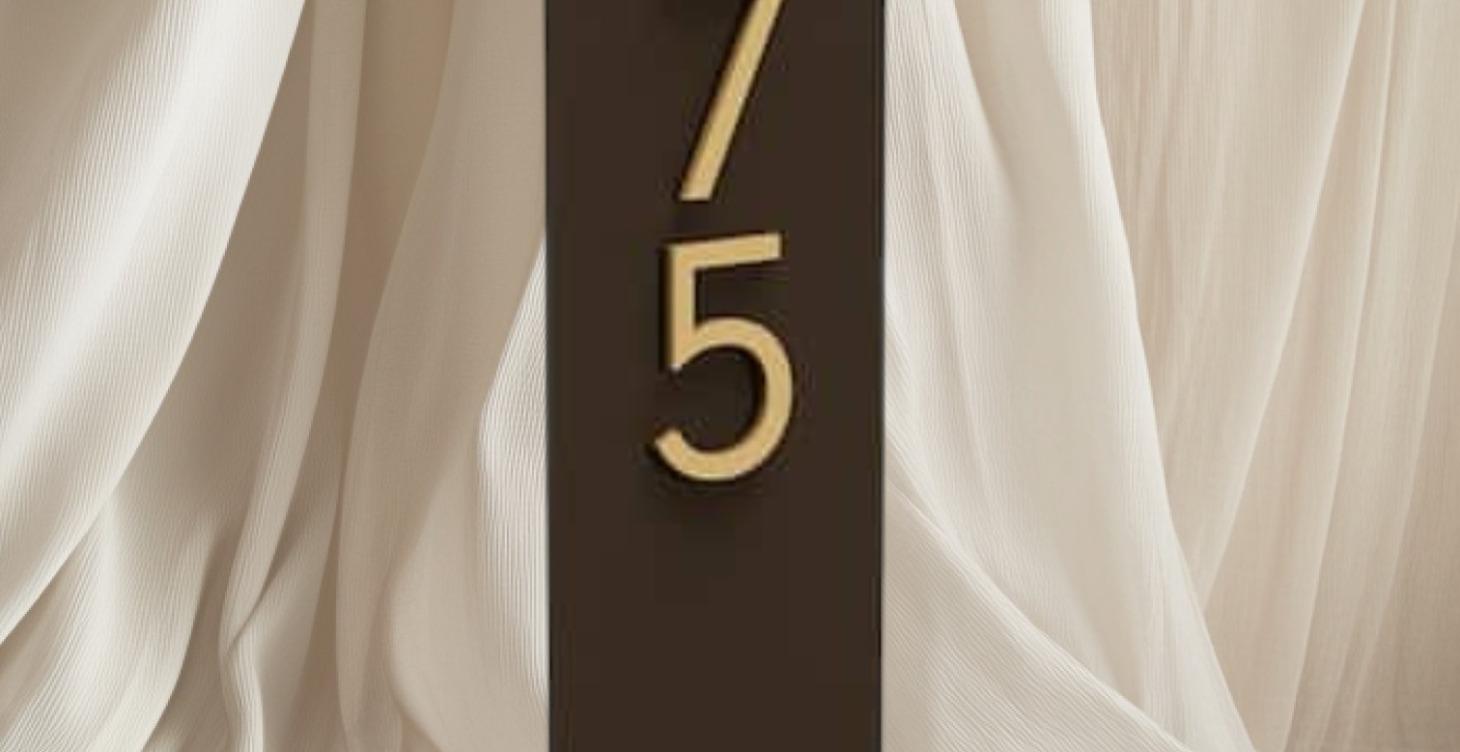 Modern House Number Planter