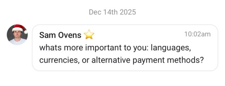 Skool CEO Sam 送來的禮物