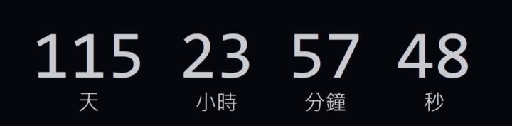 倒數100天的日子