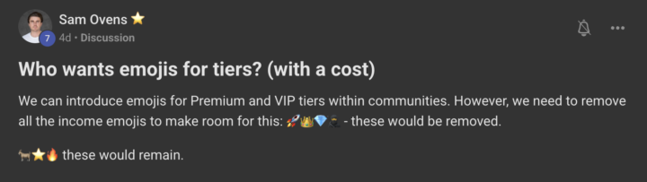 (討論)如果Skool分層訂閱 有特殊Emoji那會怎樣？