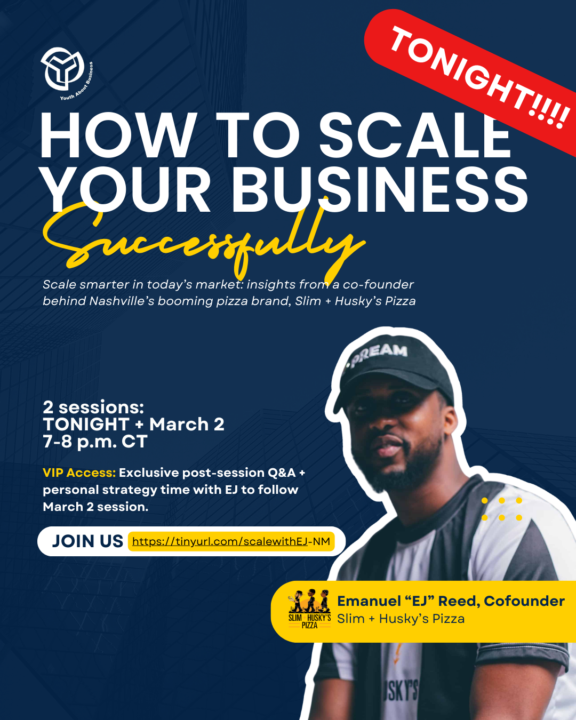 TONIGHT at 7! Slim & Husky's EJ Reed shows how to scale your business!