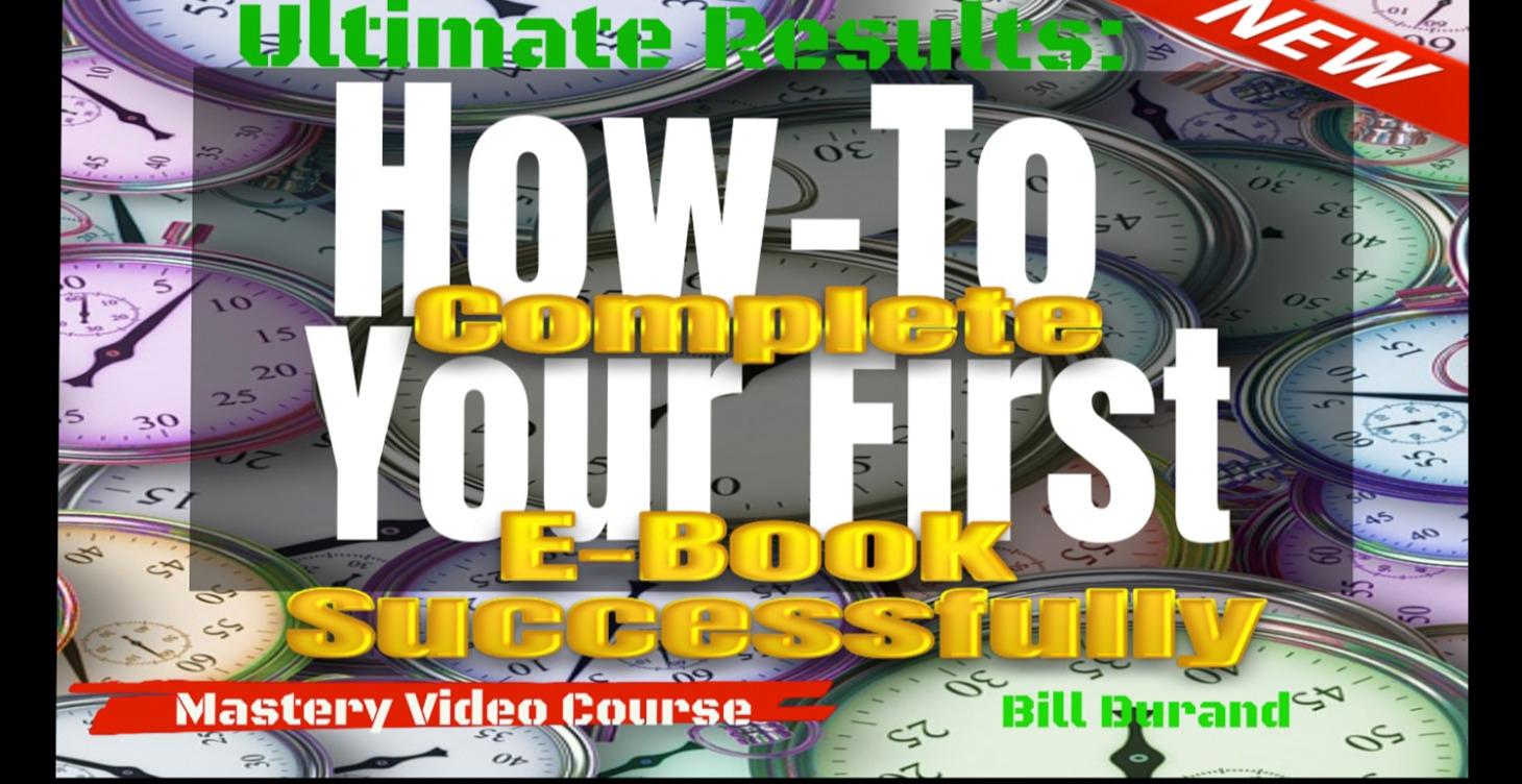 How-To create your first e-book successfully.