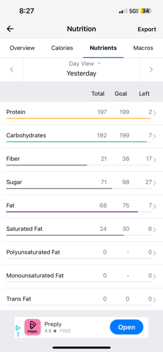 Day 3 of 7 - Protein Tracking Challenge
