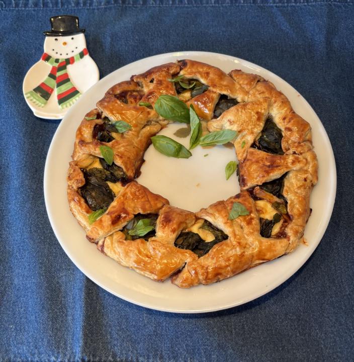 Cranberry Camembert Pastry Wreath