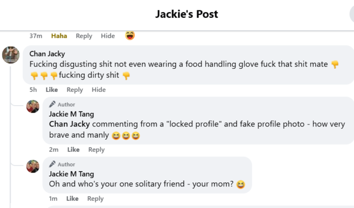 Online trolling - par for the course