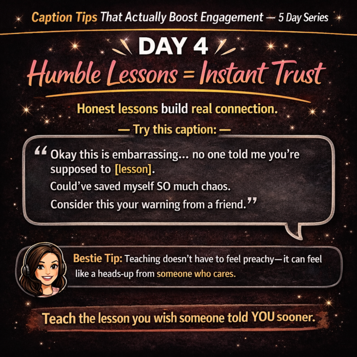 ✨ Caption Tips That Actually Boost Engagement — 5 Day Series ✨