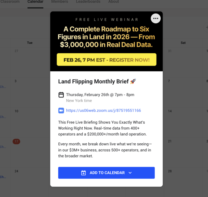 Land Flipping Resources and Free Event Announcement
