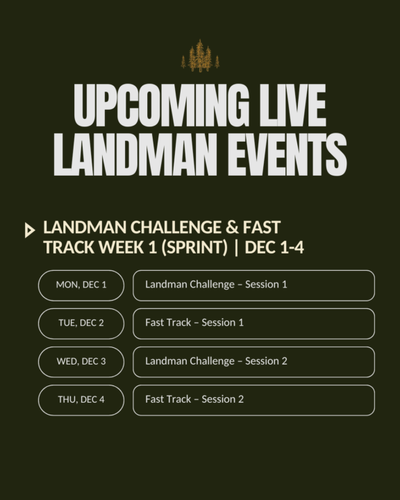 📅 December Landman Challenge Sprint Schedule is HERE!