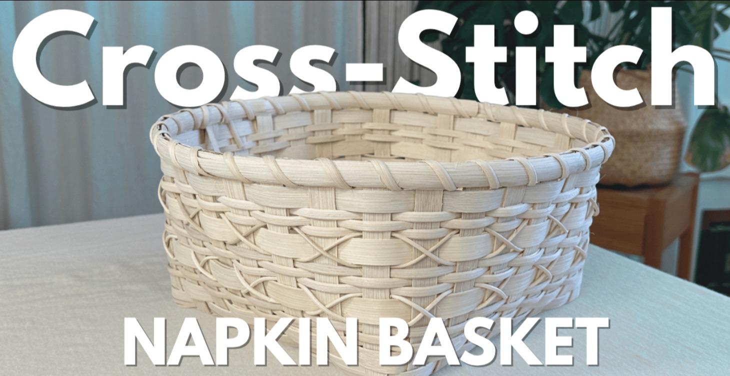 Cross-Stitch Napkin Basket