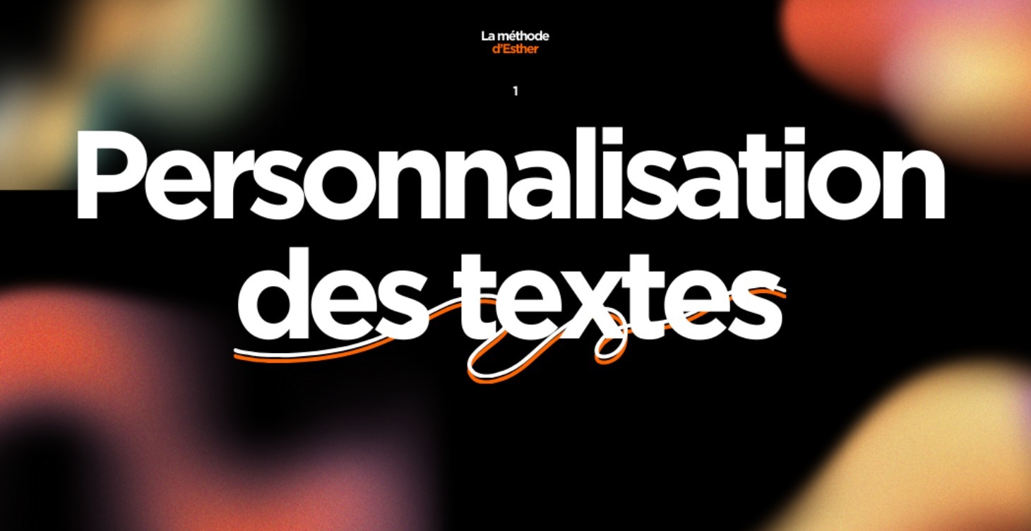 Personnalisation des textes du site