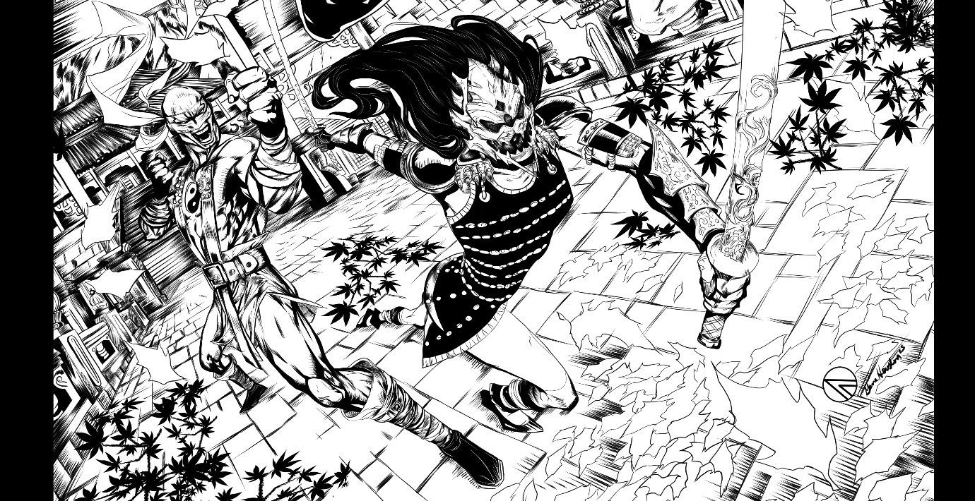 digital comic book inking with clip studio paint