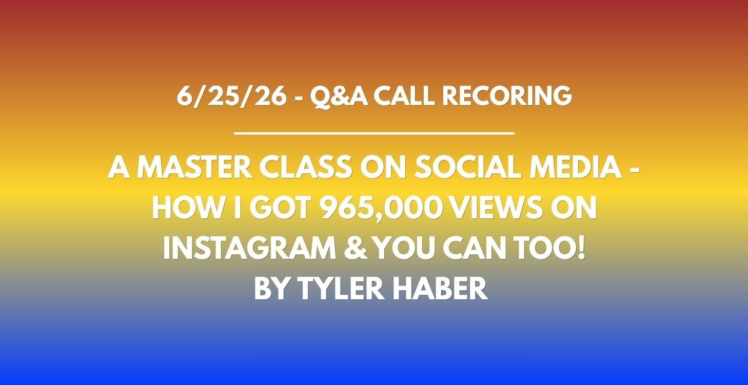 A Master Class on Social Media