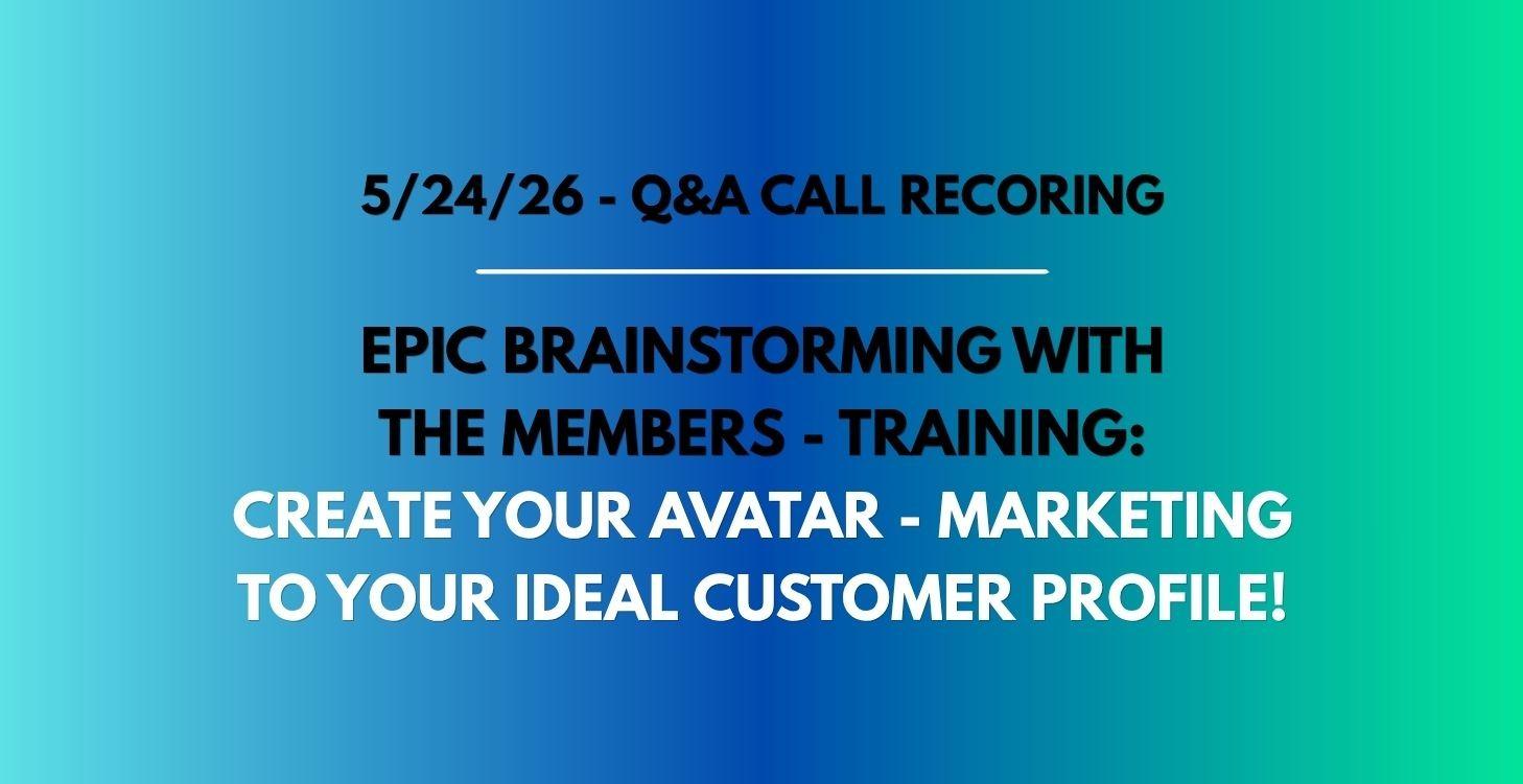 Creating Your Avatar