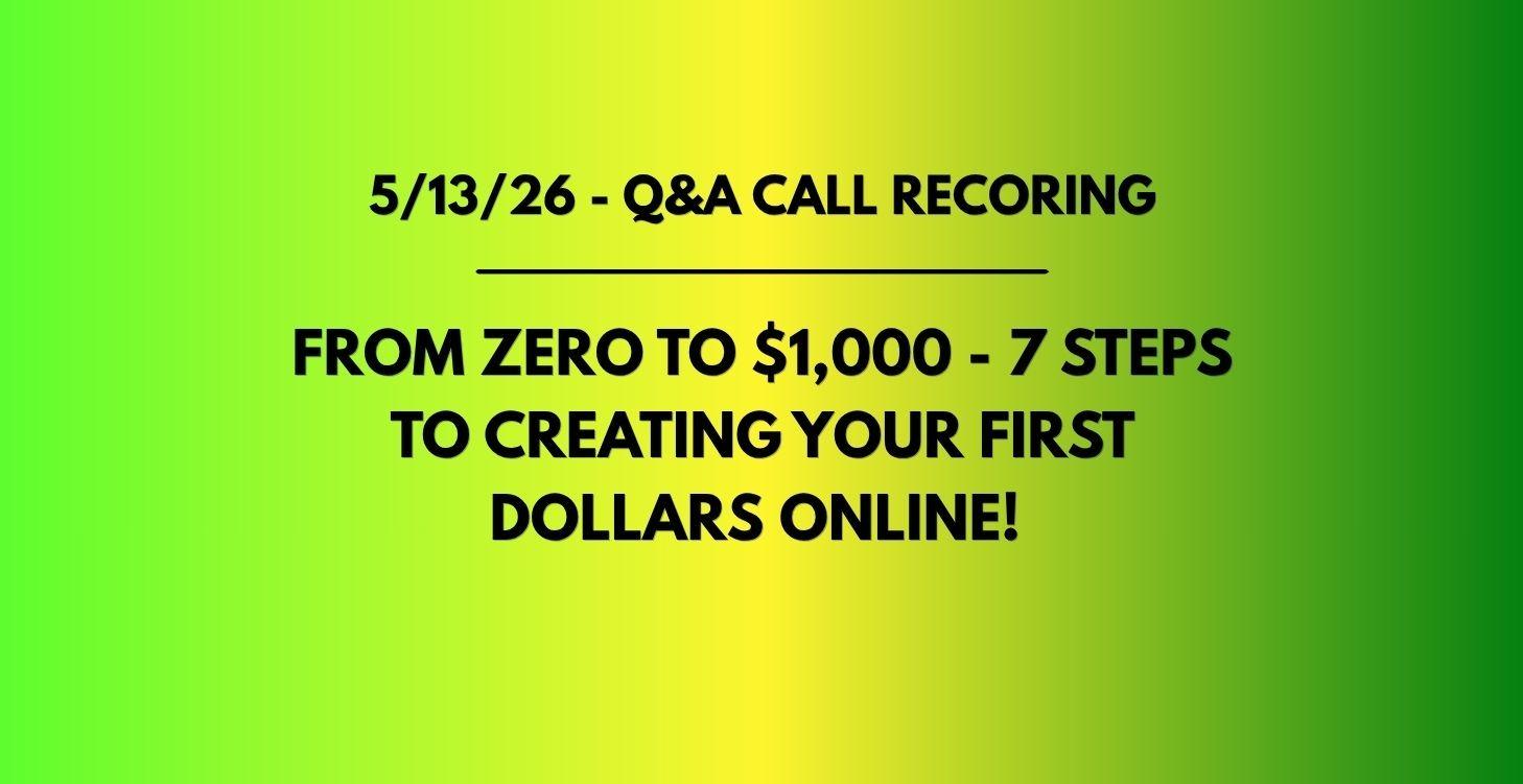 MJ's 5/13/26 Q&A Call