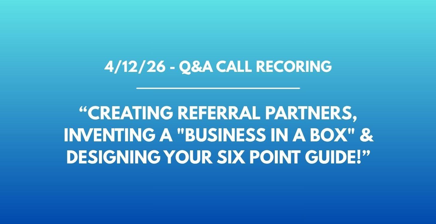 MJ's 4/12/26 Q&A Call Recording