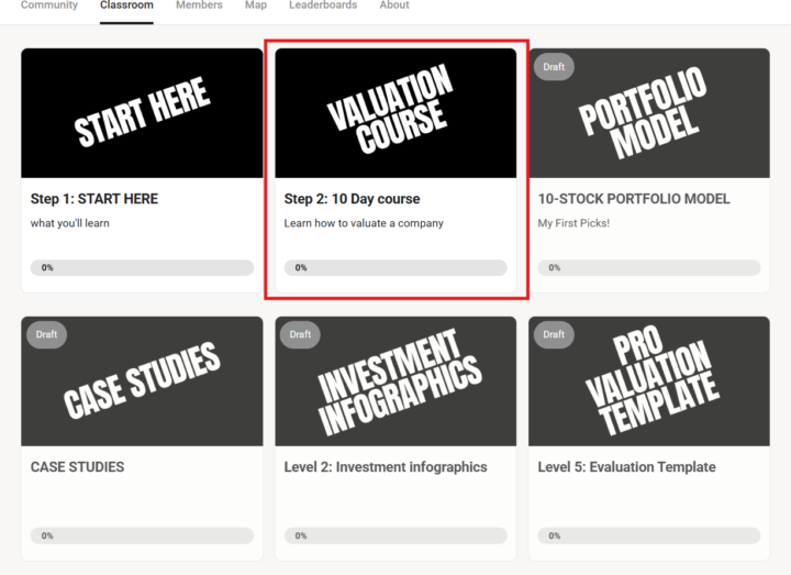 Step 2: Join the Valuation Course Day 1