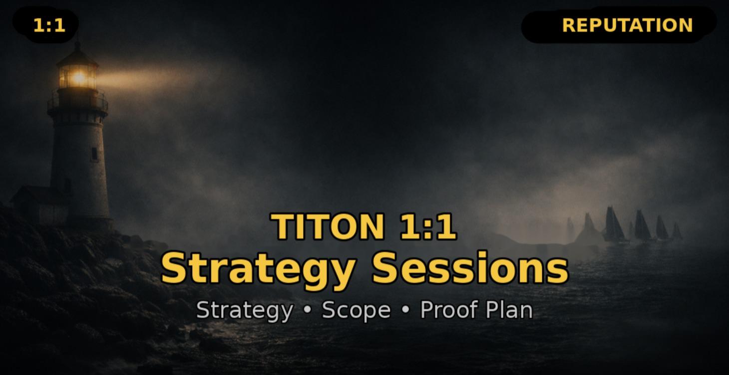 13. 1:1 TITON Strategy Session – $333/Hour