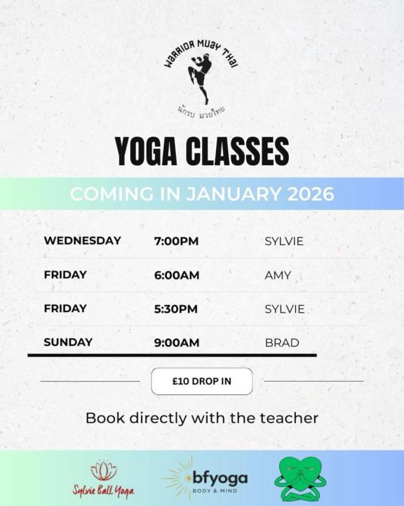 🧘 Yoga is coming to Warrior Muay Thai 🧘