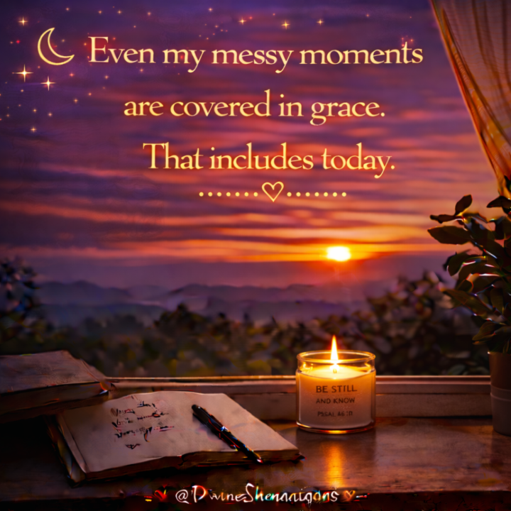Even messy moments are covered in grace...