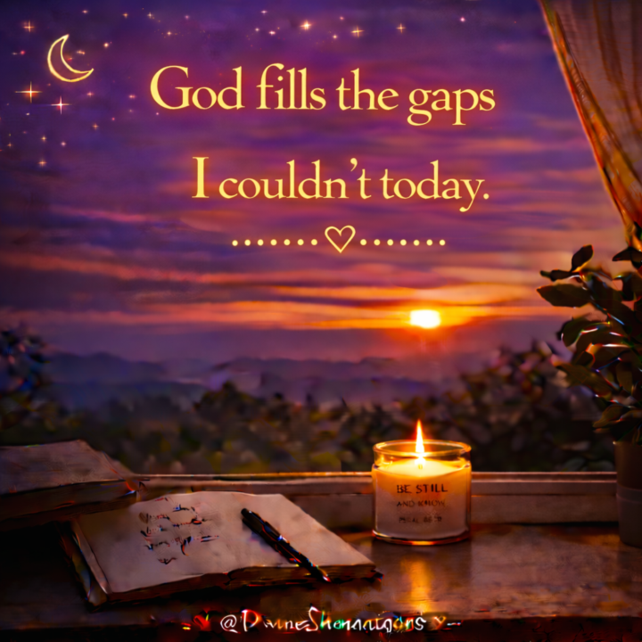 God fills the gaps...