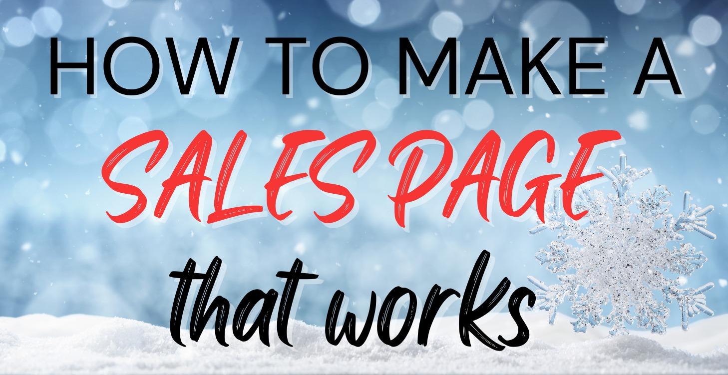 Sale Page How To