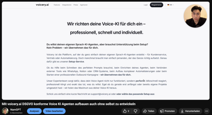 Setup Service und Partnermodell voicery.ai