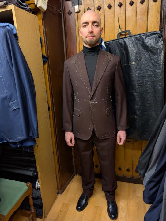 Bespoke dark brown fresco suit (in progress) part II