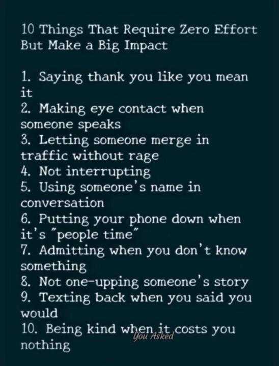 Simple but Important Impacts