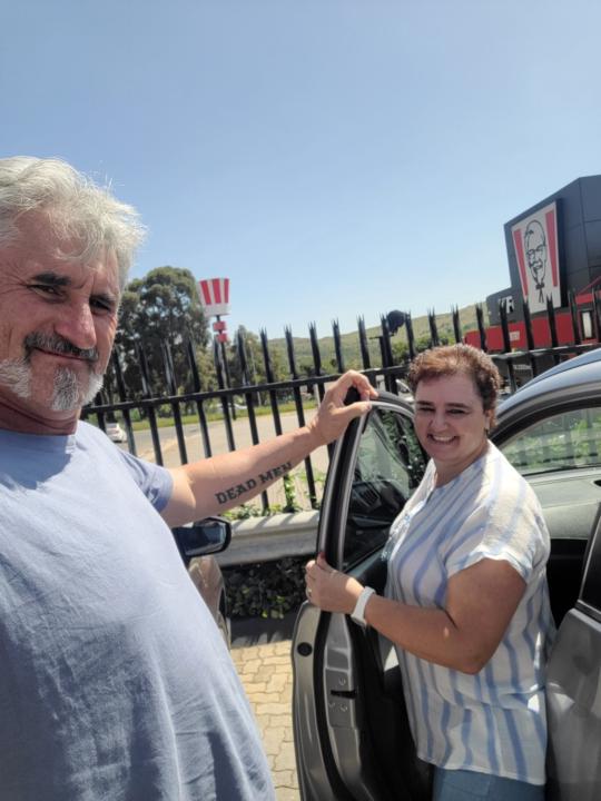 Opening the car door for my wife