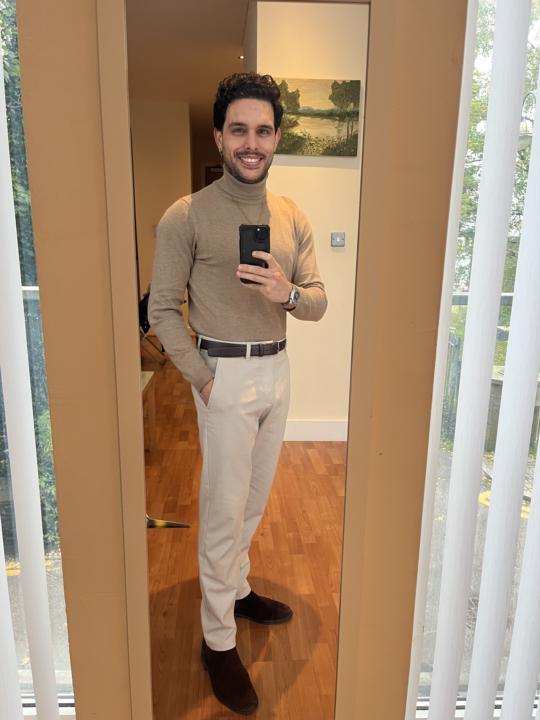 Another beige OOTD but with a touch of grey and green