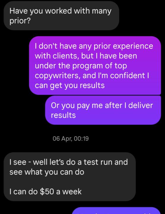 My first client