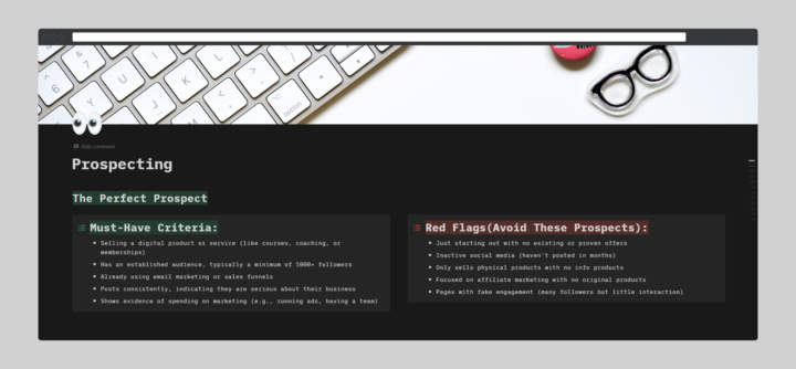 Prospecting Template 