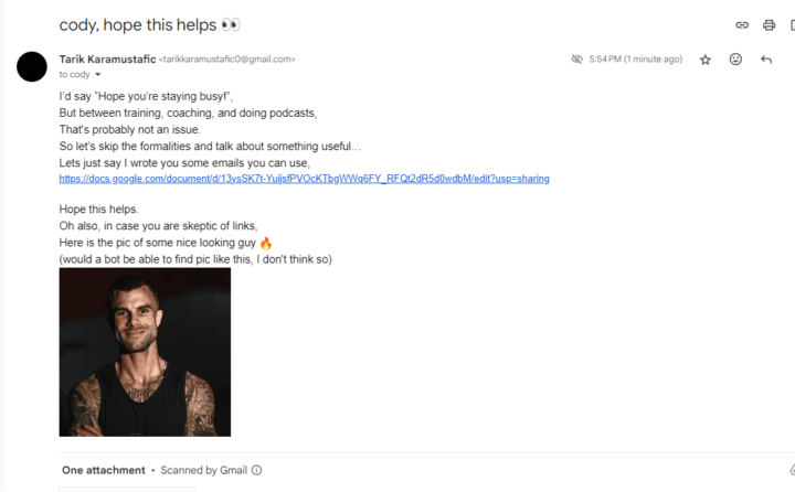 I need outreach review 