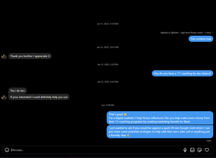 I keep getting ignored while doing outreach