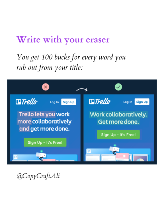 Write with your eraser 
