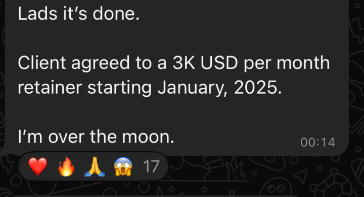 $3k/mo Client Student Win