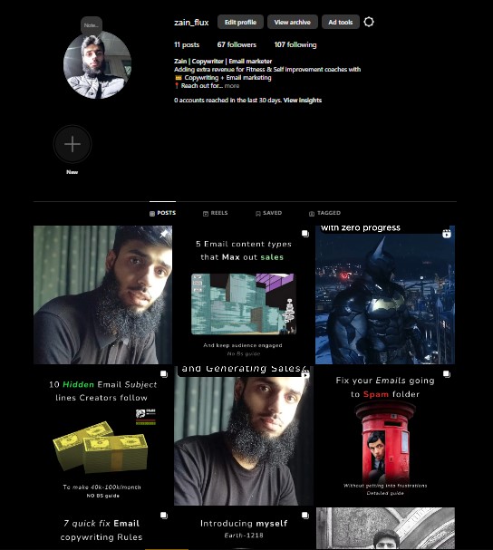 Follow my Insta Outreach account (I prepared today)