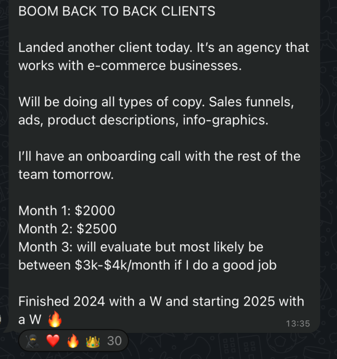 $12k win, 2 Clients In 1 Day, $3.4k win, & $2000/mo Retainer 🎉
