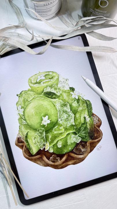 花了我4個小時的水果塔，你想畫嗎？