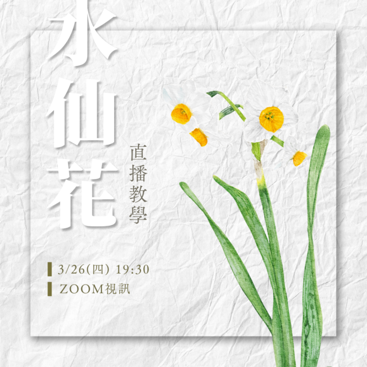 水仙花直播教學影片已上傳！