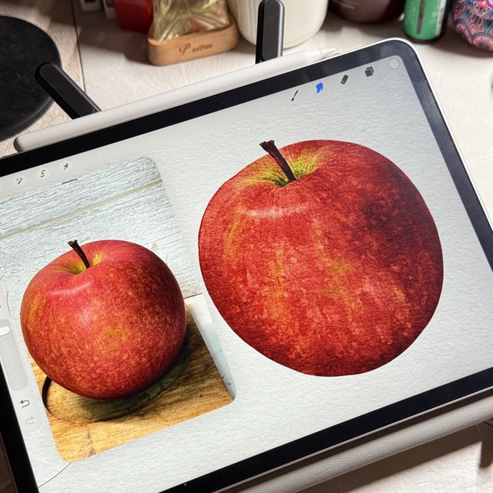 光澤感立體蘋果課程已上線囉！