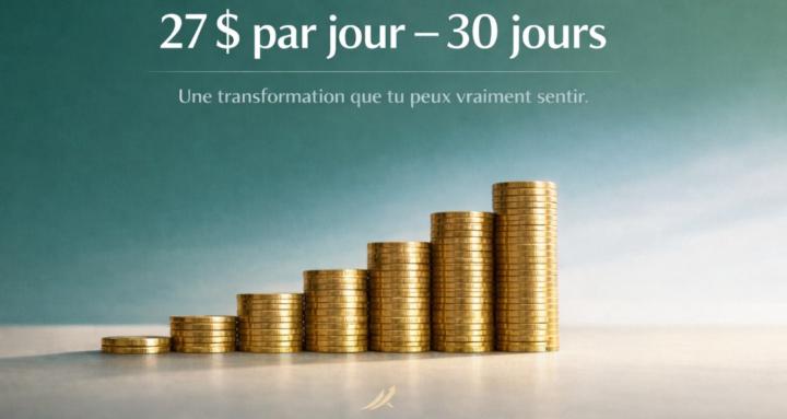27 $ par jour – 30 jours